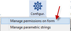 Manage permission on form